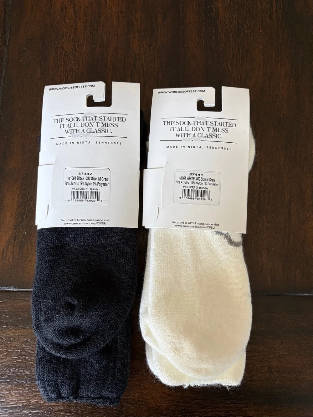 World's Softest Classic Collection Crew Sock Bundle ~ size M